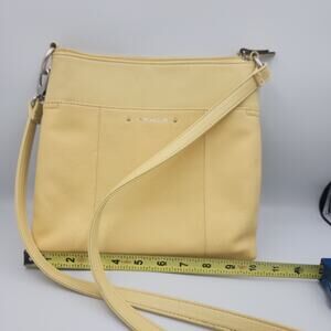 Tignanello Yellow Pebble‎ Leather Crossbody. Great Spring Easter Colored Bag.